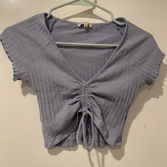 Light blue cropped blouse - Picture 1 of 2